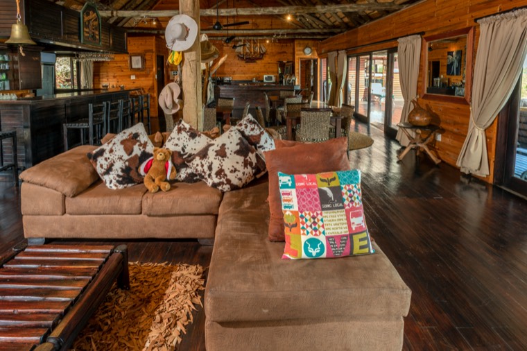 Lounge with sofas in the main lodge